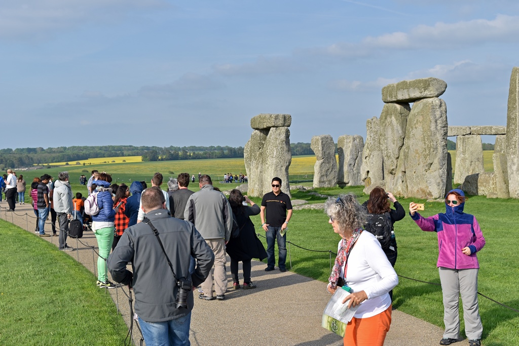 Tourists and Stonehenge